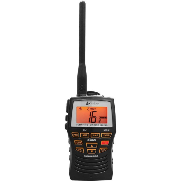 COBRA HH150 rokas peldošā VHF radiostacija - MRHH150FLTE