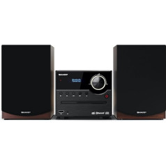 SHARP XLB517DBR Micro Sound System 45W (digitālais radio ar DAB, DAB+ un FM/FM radio, Bluetooth, USB, CD, MP3), brūns