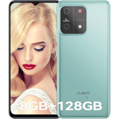 CUBOT A1 viedtālrunis bez līguma 8GB (4GB + 4GB paplašināt) RAM + 128GB ROM TF 1TB paplašināt 6,56 collu ekrāns 13MP kamera 5100mAh Android 13 Mobilais telefons 4G Dual SIM Octa Core Green