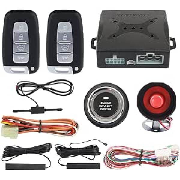 Easyguard Autoalarm-System, droša pieslēgšanās, PKE-Fernbedienung, Motorstart/-Stop-Taste, automātiska autotūres iedarbināšana vai automātiska autotūres iedarbināšana, piemērots lielākajiem dc12v autotransporta līdzekļiem.