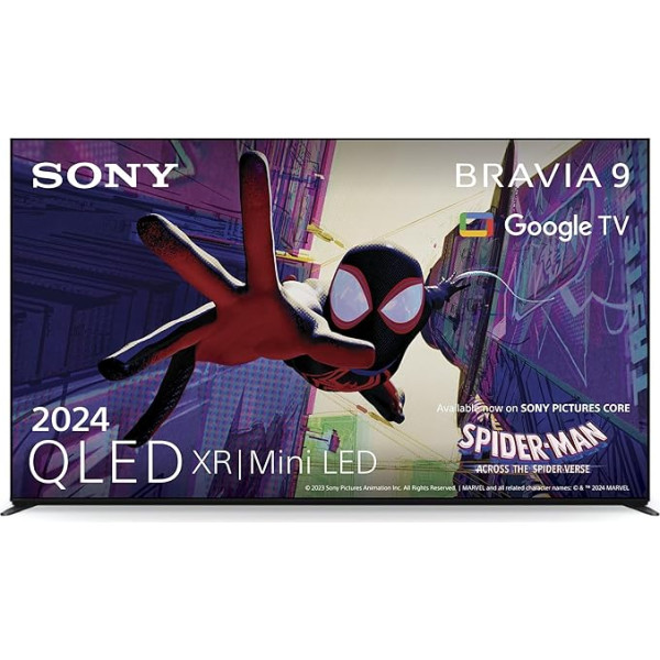 Sony BRAVIA 9 QLED (XR l Mini LED) 85 collu 4K HDR Google Smart TV (2024) | Spēļu funkcijas, IMAX Extended, Dolby Vision Atmos, Chromecast, AirPlay, 120 Hz K75R90 [Enerģijas klase D]