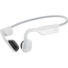 Shokz OpenMove Bluetooth bezvadu austiņas, Bone Sound Bone Conduction bezvadu austiņas, ūdensizturīgas, putekļu necaurlaidīgas sporta austiņas treniņiem, skriešanai, skriešanai, skriešanai, 6H atskaņošanas laiks, Alpine White