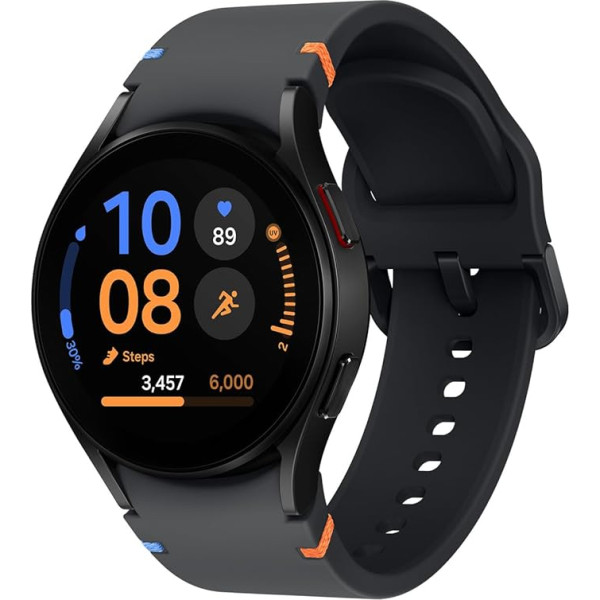 Samsung Galaxy Watch FE, viedpulkstenis ar veselības funkcijām, fitnesa sekotājs, Bluetooth, 40 mm, melns