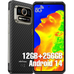 Ulefone Armor 25T Pro āra mobilais tālrunis 5G Android 14 viedtālrunis 12GB + 256GB/SD-2TB 6500mAh akumulators, 6,78 collu FHD+ 120Hz ar termokameru, 64MP + 50MP kamera, atbalsta 33W ātro uzlādi