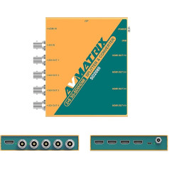AVMATRIX SD2080 2×8 SDI/HDMI Splitter & Converter, SDI to HDMI, HDMI to SDI, UP/Down Scale and Frame Rate 1080P Video Converter, SDI Splitter, HDMI Splitter (SD2080)