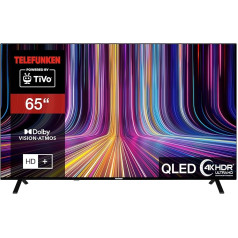 Telefunken 65 collu QLED televizors / TiVo Smart TV (4K UHD, HDR Dolby Vision, Dolby Atmos, HD+, 6 mēneši, ieskaitot trīskāršu uztvērēju) QU65TO750S