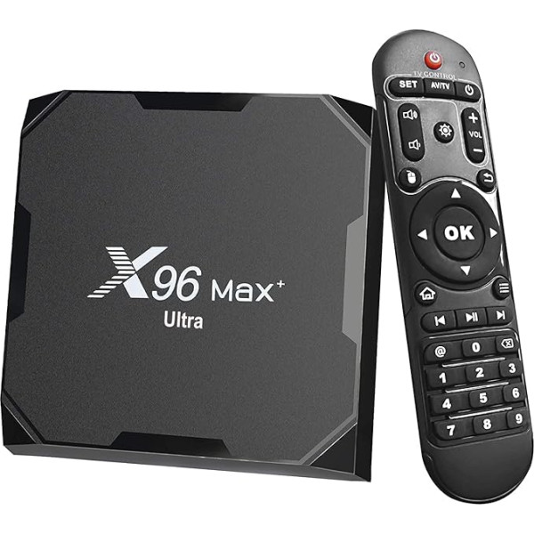 Android 11.0 TV Box X96 Max Plus Ultra Amlogic S905X4 4GB 32GB 2.4G 5G Dual WiFi BT4.0 Atbalsta AV1 H.265 8K HDR multivides atskaņotāju