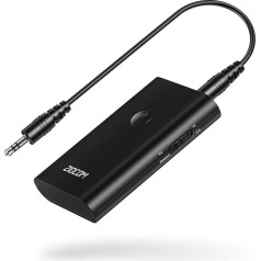 ZIOCOM Bluetooth raidītājs TV/PC, Bluetooth uztvērējs automašīnai/skaļrunim/mājoklim, 2 in 1 bezvadu audio adapteris (tikai 3,5 mm Aux un RCA ports)