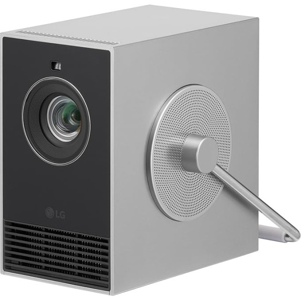 LG Electronics HU710PB CineBeam Q Laser Compact 4K UHD projektors, līdz 120 collas, 500 lūmeni, automātiskā attēla iestatīšana, HDMI 2.1, USB-C, webOS 6.0, LG ThinQ