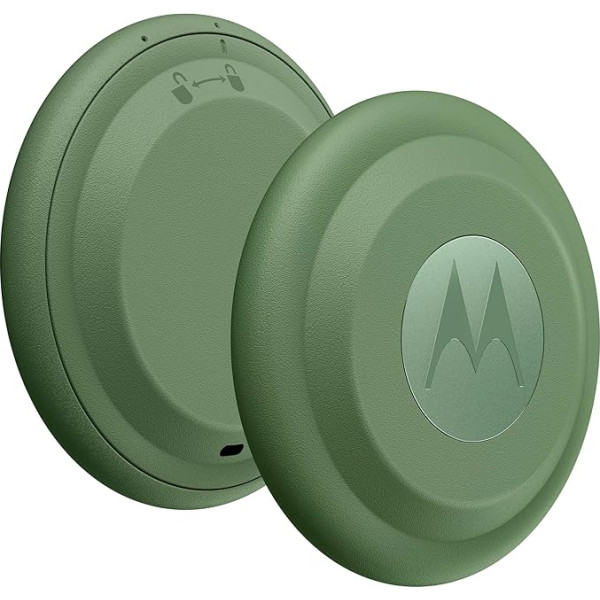 Motorola Moto Tag - viedtālruņa, 1 iepakojums (saderīgs ar Android 9+, Bluetooth 5.4, IP67 ūdensizturība, USB-C, īpaši platjoslas, atslēgu, bagāžas un citu ierīču meklētājs), nefrīta zaļš