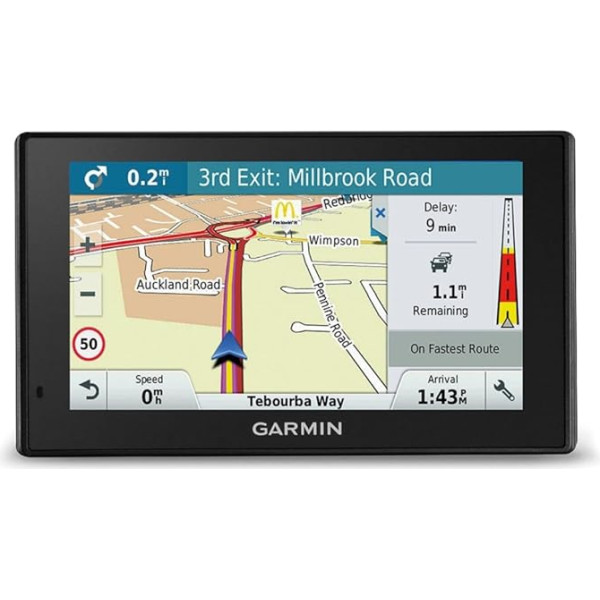 Garmin 010-01680-12 DriveSmart navigācijas ierīces skārienjūtīgais displejs, karšu atjauninājumi un satiksmes informācija, viedie paziņojumi