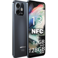 Ulefone Mobilie telefoni Android 13, Note 16 Pro viedtālrunis, 12GB + 128GB (256GB paplašinājums), 50MP + 8MP kamera, 6,5