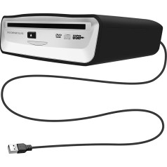 Baaly USB 2.0 interfeisa auto radio pārnēsājamais CD/DVD atskaņotājs automašīnai, savienojams ar USB portu automašīnā, klēpjdatorā, TV, datorā (liels)