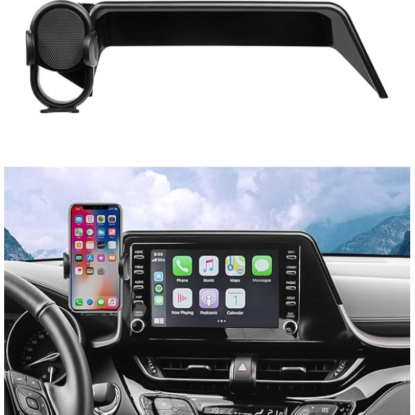 Autorder Perfect Fit for Car Phone Holder 2019-2022 Toyota C-HR CHR Accessories Tālruņa turētājs ar 8 collu ekrānu Tālruņa stiprinājums brīvroku 360 grādu rotācija