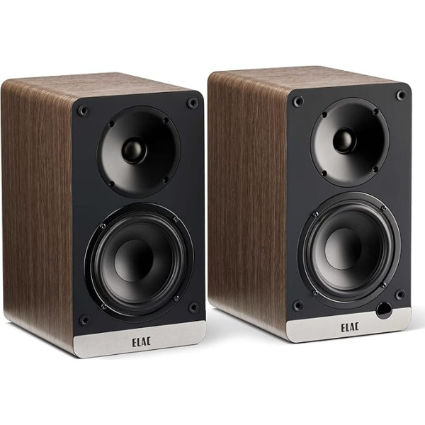 ELAC Debut ConneX DCB41 kompaktie skaļruņi audio atskaņošanai, izmantojot HDMI, USB, Phono un Bluetooth, izcila skaņa un augstas kvalitātes dizains, 1 aktīvo skaļruņu komplekts, valrieksts