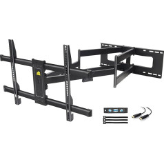 FORGING MOUNT TV Wall Mount 1090 mm Long Arm Swivelling Tilting TV Mount for 50-90 Inch Flat & Curved TVs or Monitors up to 75 kg, Max. VESA 600 x 400 mm