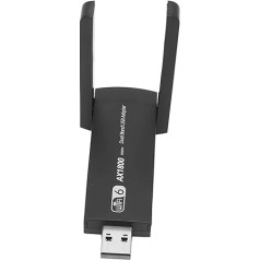 Akozon AX1800M WiFi 6 USB adapteris, ar divu joslu 5G 2.4G 802.11ax 3.0 bezvadu tīkla karti datoram, atbalsta Windows 7 10 11WiFi USB3.0 2.4GHz līdz 5.0GHz AX1800Mbps