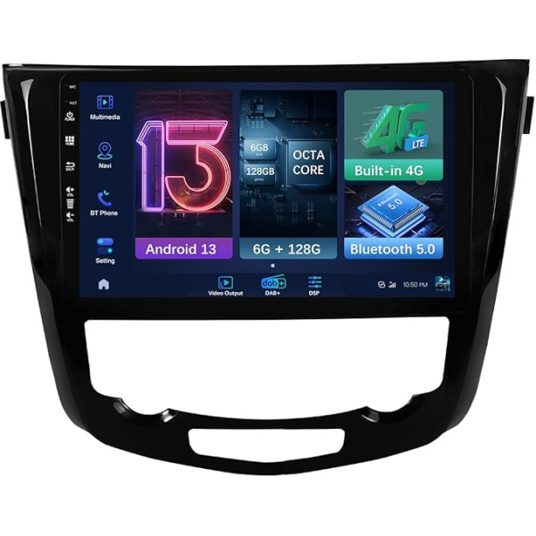 MISONDA Android auto radio Nissan X-Trail/T32/Qashqai/J11/T31/J10 2013-2017 - 6G+128G - Aizmugures kamera - 10 IPS collas - SWC/Carplay/DSP