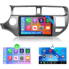 NHOPEEW 2012-2015 m. KIA Rio automobilinis radijas su belaidžiu CARPALY ir Android Car - Android 13 automobilinis radijas su WiFi GPS vairo valdymu EQ Split Screen + atbulinės eigos kamera ir mikrofonas