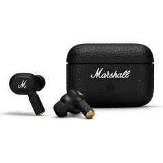 Marshall Motif II ANC - patiesi bezvadu Bluetooth austiņas ar aktīvu trokšņu slāpēšanu, 30 stundu atskaņošanas laiks - melnas krāsas