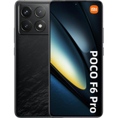 Xiaomi Poco F6 Pro viedtālrunis 12 GB + 256 GB 6,67 collu WQHD+ 120 Hz Flow AMOLED DotDisplay 5000 mAh akumulators 120 W HyperCharge melns