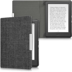 kwmobile Hülle kompatibel mit Kobo Glo HD/Touch 2.0 - Stoff eReader Schutzhülle Cover Case - Dunkelgrau