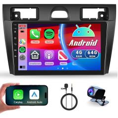 4G + 64G Android auto radio 2 DIN priekš Ford Fiesta MK5