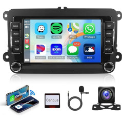 2G + 64G bezvadu Carplay Android auto radio VW Golf 5 6 Passat Polo Tiguan Touran Caddy Skoda Seat ar Android auto GPS navigāciju WiFi Mirror Link 7 collu auto radio ar Bluetooth FM/RDS/DAB