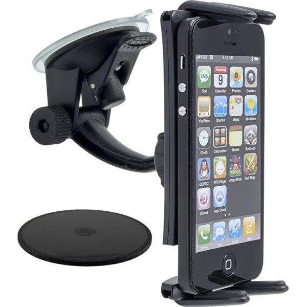 Arkon SM614 Slim-Grip Ultra Vējstikla vai paneļa turētājs Apple iPhone 6S Plus, 6 Plus, iPhone 6S, 6, 6, 5S, 5C, Samsung Galaxy Note 5, 4, 3, Galaxy S6, S5, S4, LG G4, G3, HTC One M9, One M8