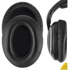 Geekria QuickFit Protein Leather rezerves austiņu uzlikas Sennheiser HD598, HD598SE, HD598CS, HD598SR austiņu ausu spilventiņiem, austiņu austiņu spilventiņiem, austiņu uzlikām, ausu vāciņu remonta daļām (melnas)