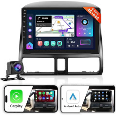 4 + 64G 9 collu Bluetooth radio Honda CRV 2002-2006 Carplay Android automašīnai ar SIM, 8 kodolu, 2 DIN radio FM/AM/RDS ar DSP ekrānu + AHD atpakaļskata kamera/duālais USB, WiFi, navigācija