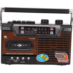 CD radio kasešu atskaņotājs, Retro Boombox kasešu atskaņotājs AM FM radio, pārnēsājams Vintage magnetofons ar austiņu ligzdu, uzglabāšanas vieta