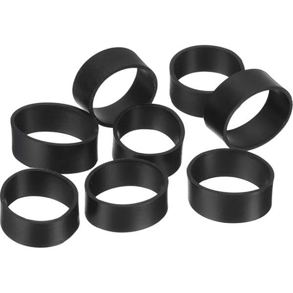 50 Stück Silikon-Gummibänder, 10 x 5 mm Gummibänder, Ringe, Kabelbinder, starke elastische Bänder, rutschfest, für Kordelverpackungen, Beutel, Schwarz