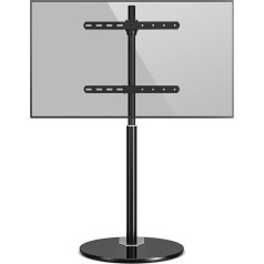 TV Stand TV Stand TV Floor Stand - Rfiver TV Stand Height Adjustable +/-90° Swivel for 32-65 Inch TV - TV Stand TV Stand Glass Black Rotatable Max Vesa 400 x 400 mm 40 kg