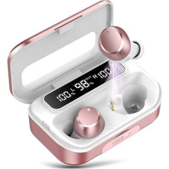 Bluetooth austiņas, bezvadu Bluetooth 5.3 In-Ear austiņas ar 4 ENC trokšņu slāpēšanas mikrofoniem, 2024 bezvadu austiņas, 128 stundu atskaņošanas laiks, LED displejs, IP7 ūdensizturīgas austiņas, skārienvadība