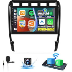 OiLiehu 2G + 32G Android 13 Radio 2 Din bezvadu Carplay Android auto Porsche Cayenne 9pa 2003-2010 Auto radio ar ekrānu 9 collu Atbalsta Ekvalaizers/Bluetooth/FM RDS/WiFi/GPS/Augstuma kamera