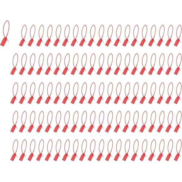 Wisyurt 100 numurētas Zip Etiķetes Pašbloķējošās vienreizējās ugunsdzēsības aparātu piegādes etiķetes 250mm B