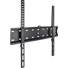 TooQ LP4155F-B - Fixed Wall Bracket for Monitor/TV/LED 32 to 55 Inch, Weight up to 40 kg, Distance to the wall 27 mm, with Spirit Level, Ultra Slim, Format VESA up to 400 x 400, Black