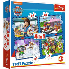 Puzzle 4in1 suņu bizness suņu patruļa pāvu patruļa