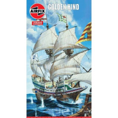 Plastmasas modelis kuģis golden hind