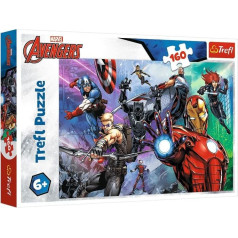 Puzzle 160 elementi marvel vienmēr gatavi varoņi atriebēji