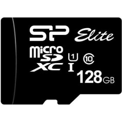 Atminties kortelė microsdxc elite 128gb cl10/uhs-1 100/80 mb/s elite + adapteris