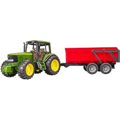 bruder 02057 - John Deere 6920 mit Wannenkippanhänger - 1:16 Bauernhof Landwirtschaft Traktor Trecker Schlepper Anhänger Muldenkipper bworld Spielzeug