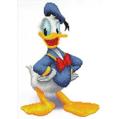 Diamond Dotz CD-852700405 Disney Donald Duck, maždaug 31 x 43 cm dydžio, piešinys su deimantais, tapyba su deimantais, putojantis paveikslas kurti patiems, vaikams ir suaugusiems