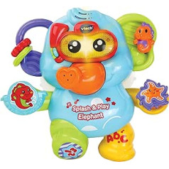 VTech 515303 Splash & Play ziloņu rotaļlieta pirmsskolas vecuma bērniem, daudzkrāsaina, 2,5 x 2,5 x 0,95 cm (P x A x G)