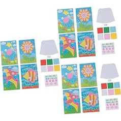 12 Sätze Mosaik-aufkleber Aufkleber Kinder Mosaikaufkleber Selber Machen Mosaikaufkleberkunst Für Kinder Diy-sticker-kit Bastelzubehör Für Kinder Suite Eva