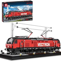 Reobrix 66019 Train Clamping Building Blocks Technology, MOC Urban Technology Electric Passenger Train Building Block Set, 1889 Pieces, Great Train Toy Gift for Adults and Teenagers