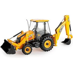 TOMY 42702 JCB 3CX Baggerlader, Britains Schiebe Spielzeug aus hochwertigem Material im Maßstab 1:32, interaktives Push Toys Spielzeug ab 3 Jahren, für Fans von originalgetreuen Nachbildungen