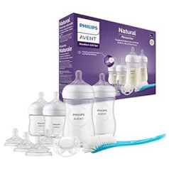 Philips Avent Natural Response zīdaiņu pudelīšu dāvanu komplekts jaundzimušajiem — zīdaiņiem no 0 līdz 12 mēnešiem un vecākiem (modelis SCD838/13)