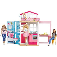 Barbie - 2 Tier Holiday House and Doll